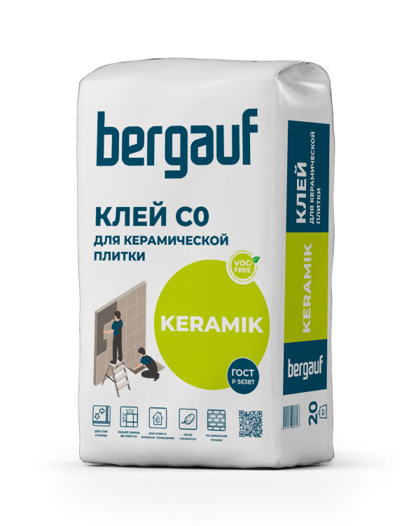 Клей плиточный Bergauf Keramik, 20кг