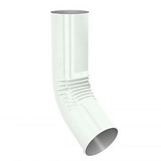 Колено трубы D150 (ПЭ-01-9003 Белый-0.5)